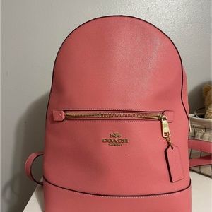 Coach leather backpack.